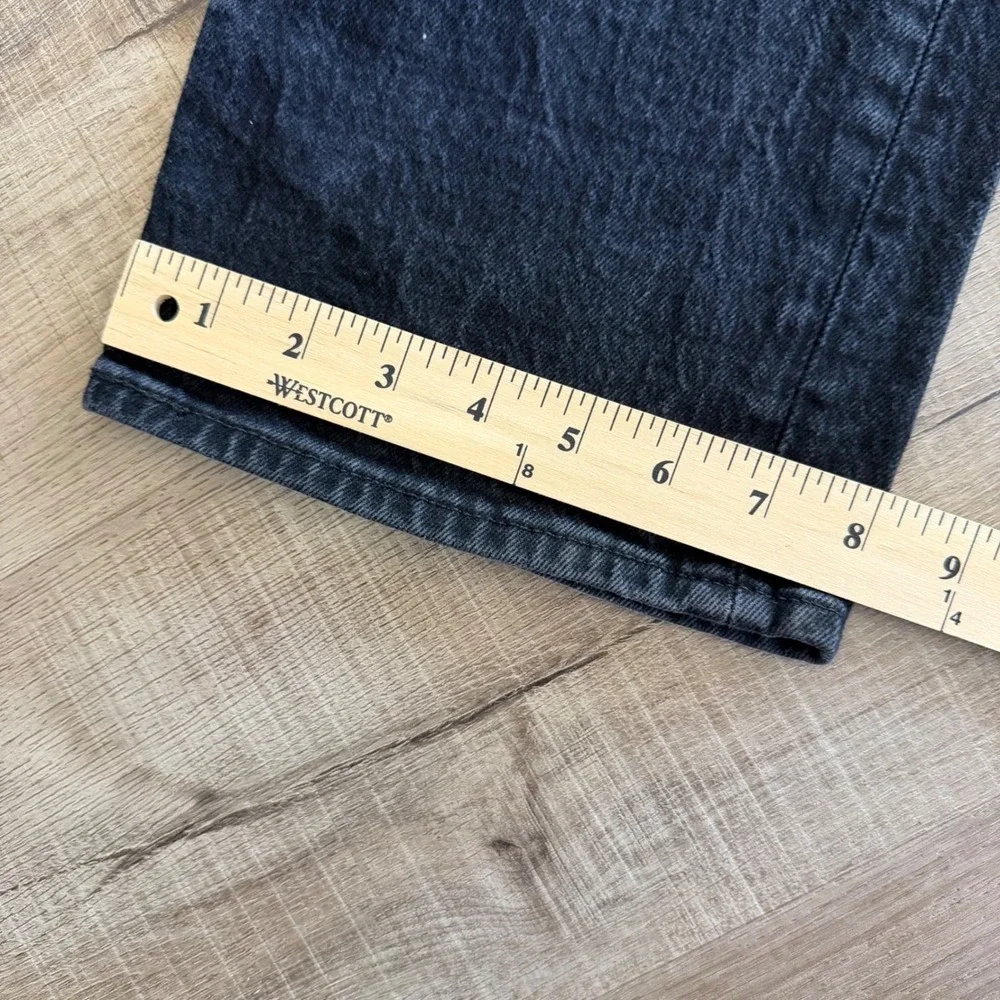 Levis 501 Original Fit Black Jeans Mens 35x34 Straight Leg Button Fly Denim